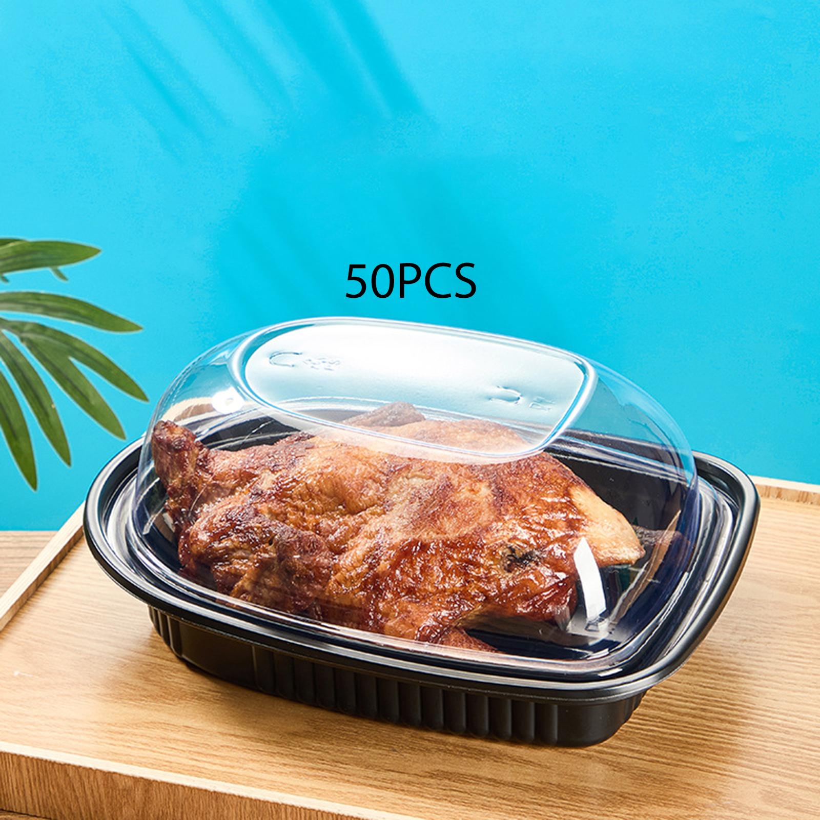 Meal Prep Rotisserie Chicken - Cajas Desechables para Pollo Asado, Contenedores