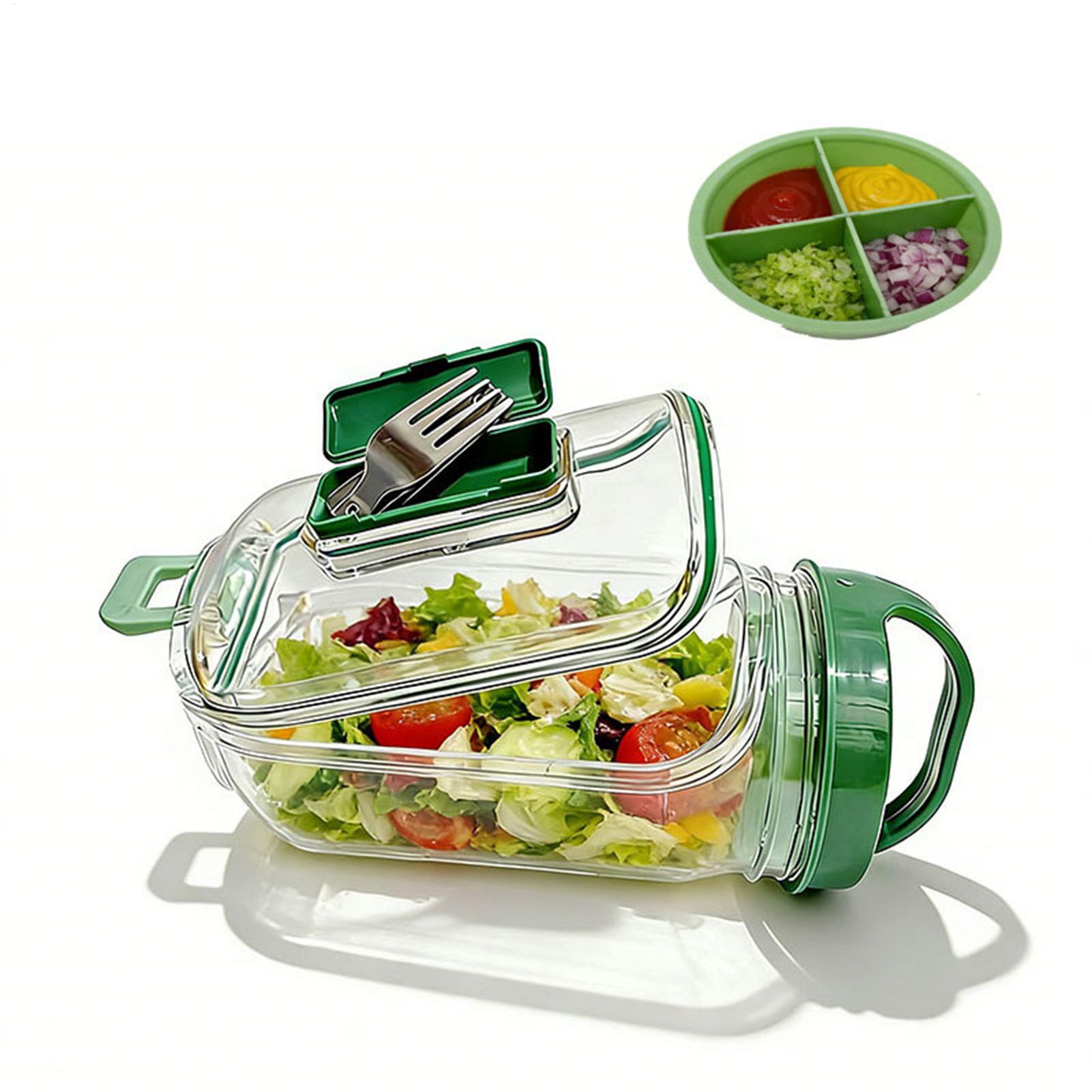 Meal Prep Gym - Recipiente para ensalada con apertura lateral