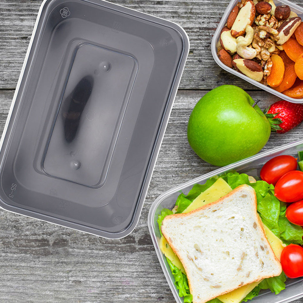 Meal Prep With Rice - 50 Cajas Rectangulares Desechables para Alimentos