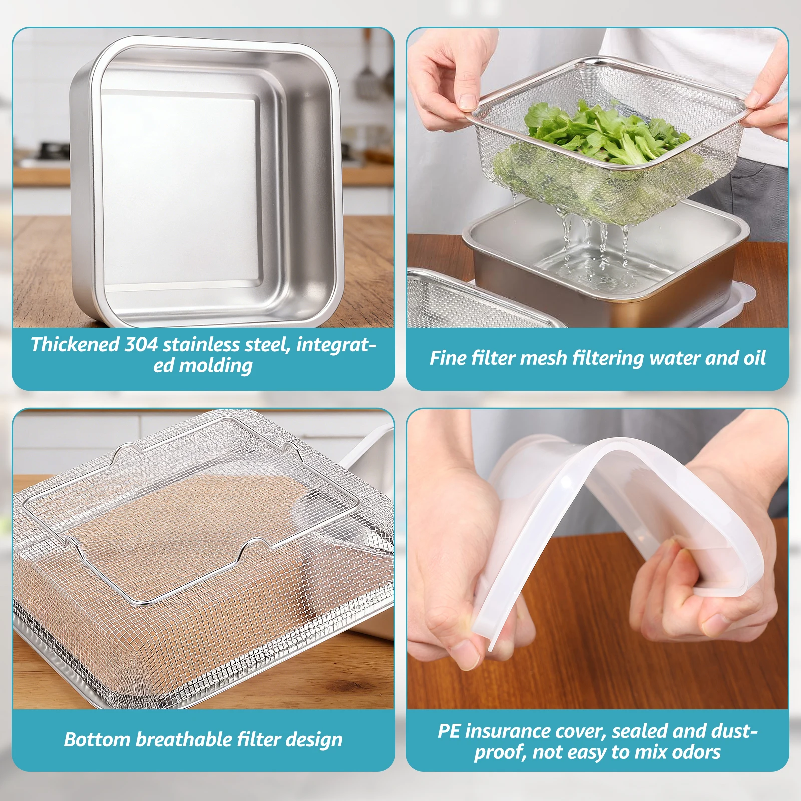 Juego de 2 en 1: Cuenco Cuadra - Meal Prep With Rice reseña y precio