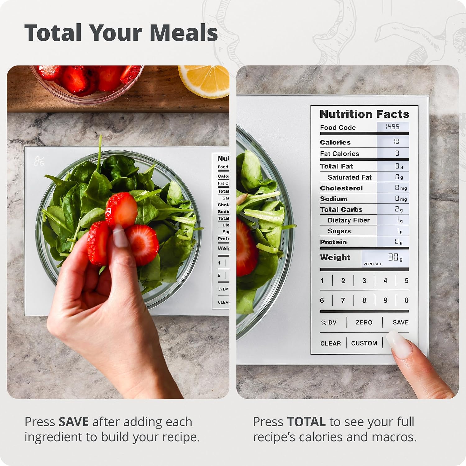 Báscula de Cocina de Acero Ino - Meal Prep Weight Loss reseña y precio