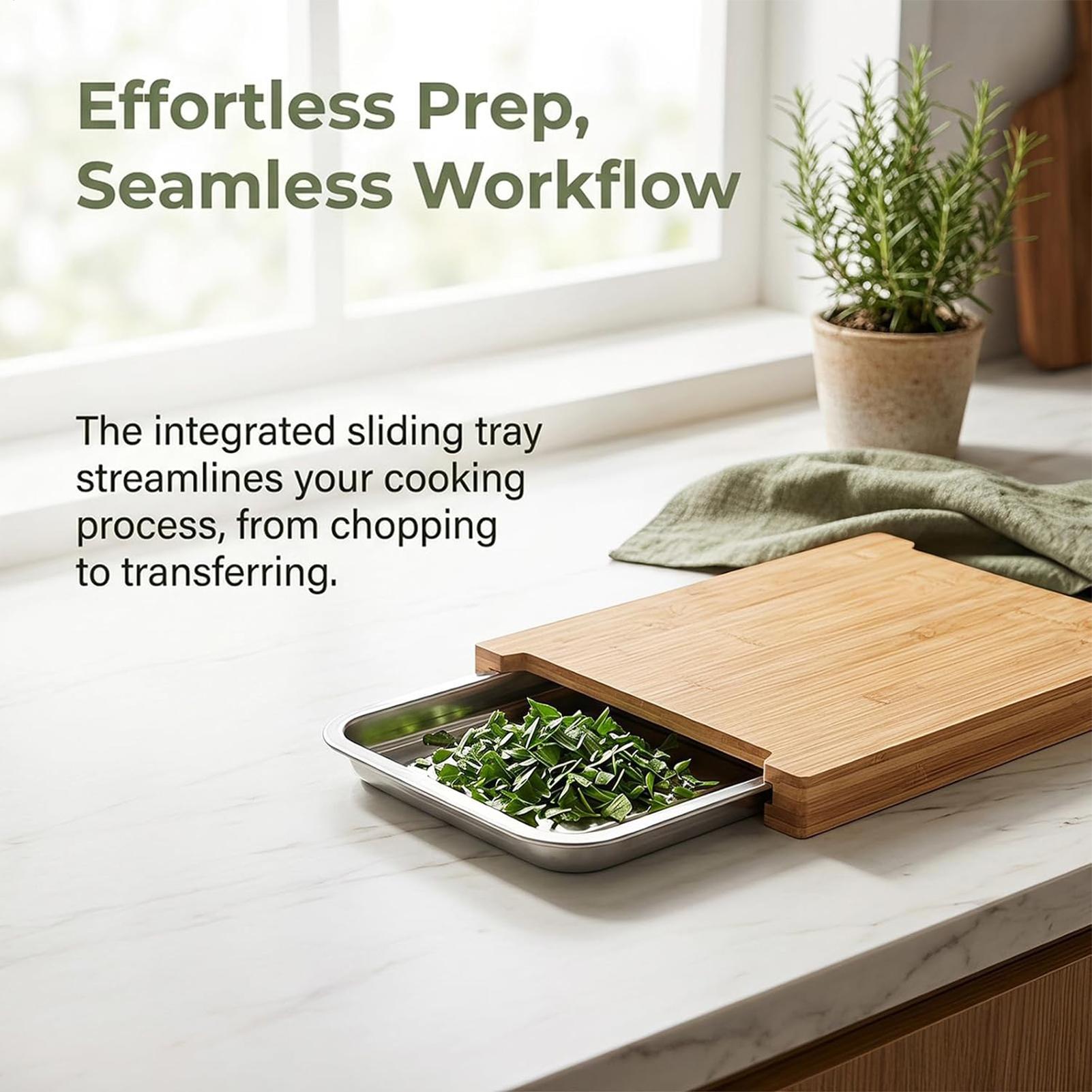 Tabla de cortar de madera anti - Meal Prep Food reseña y precio