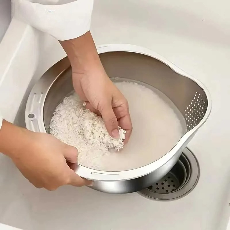 Colador de Acero Inoxidable An - Meal Prep With Rice reseña y precio